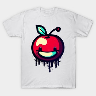 Street Art retro cherry fruit smile T-Shirt